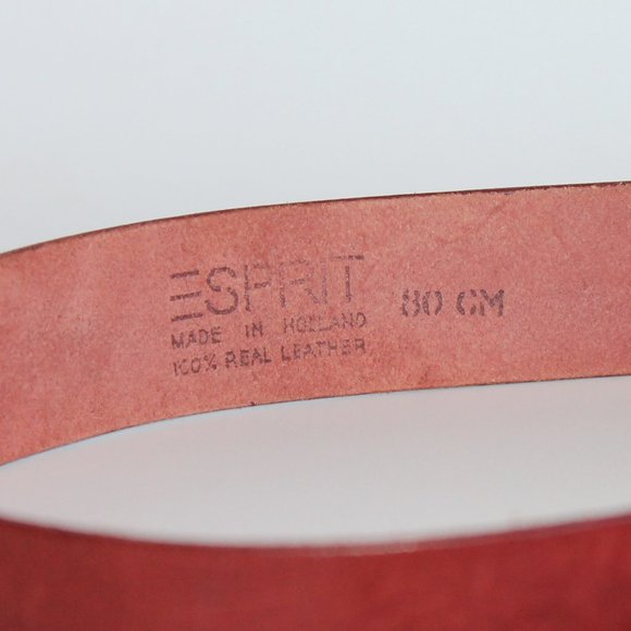 SOLD / 80s Vintage ESPRIT Leather Belt *Made in Holland* L ~ 36" - Picture 5 of 7